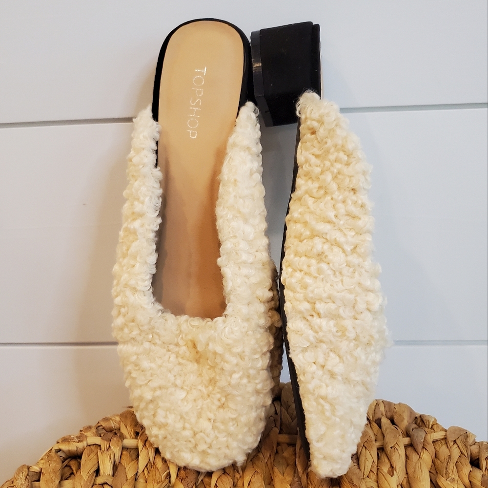 Top Shop Georgia Shearling Mules